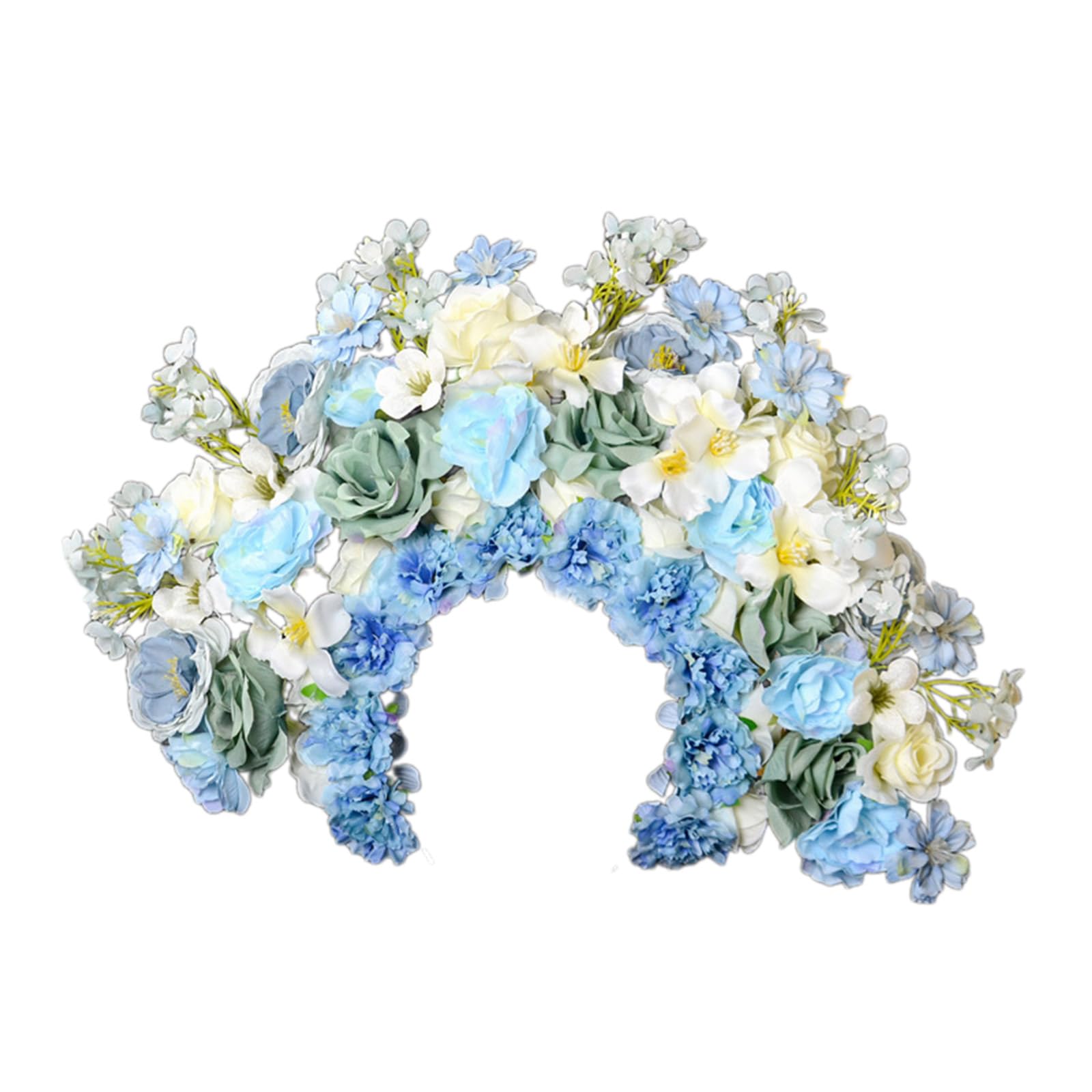 Doppelseitiges Blumen-Stirnband, Mexika-Rose, Blumenkrone, Haarband, modisch, für Damen, Braut, Haarschmuck, Brautgirlanden
