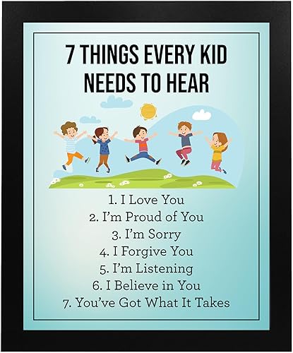 Miniatura 6 de 7 Things Every Kid Needs to Hear - Inspirational Wall Art Quote, Life Advice Positive Affirmations Wall Decor Print For Home Decor, Living Room