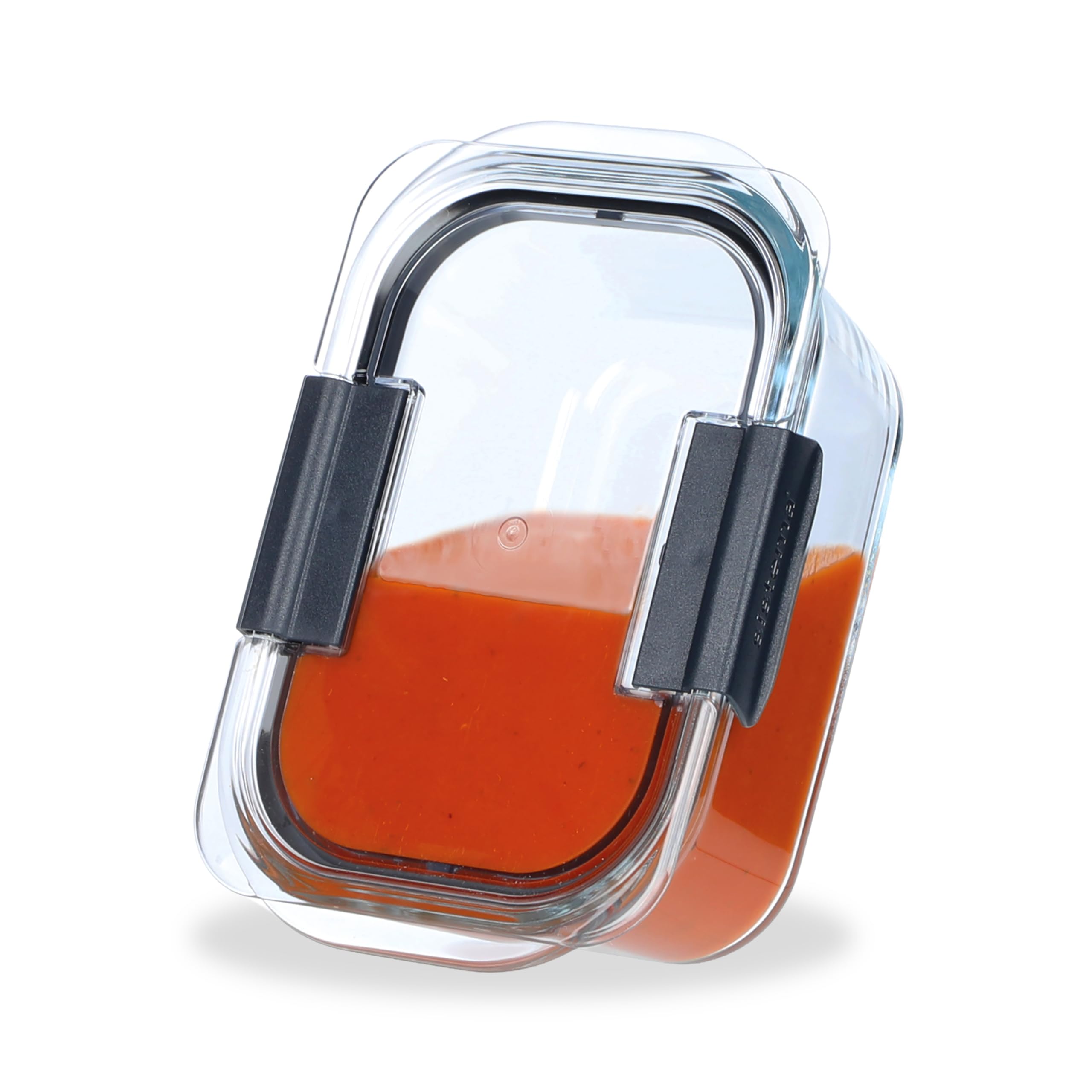 Sistema Brilliance - Contenitori in vetro per la preparazione dei pasti da 1,1 l, 100% ermetici e ermetici, per riscaldamento senza schizzi, base sicura per friggitrice ad aria, adatti al congelatore