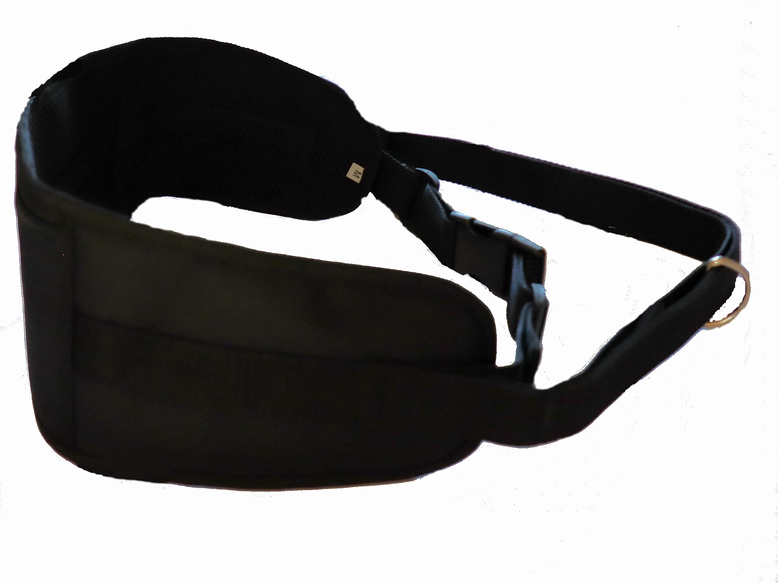 Cintura Canicross, corsa a piedi, passeggiata con cane, molto leggera, a mani libere, regolabile, logo riflettente (M: 80-100 cm, nero)