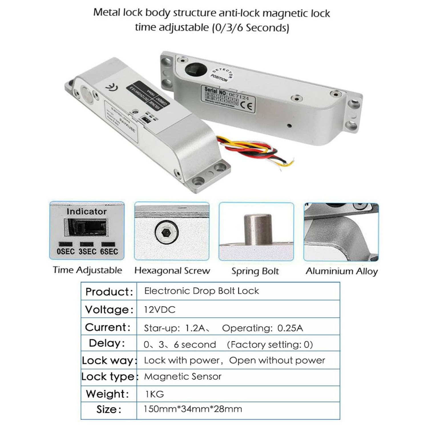 YAVIS Con pantalla Sistema de Controlador de Acceso WIFI TUYA Huellas Digitales impermeable Teclado táctil Lector de tarjetas RFID 125KHz/13,56MHz NFC, 12V Cerradura con botón eléctrico, Alimentación
