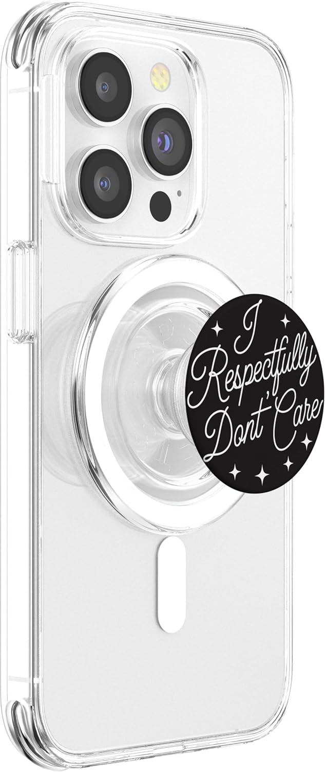 I Respectfully Don’t Care – Funny Quote Meme PopSockets PopGrip for MagSafe