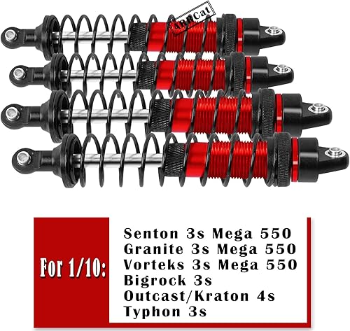 Miniatura 2 de 4 piezas de choques delanteros y traseros completos de aleación RC para 110 Senton Granite Big Rock Vorteks 3s Blx 4X4 Mega 550, para 110 Kraton