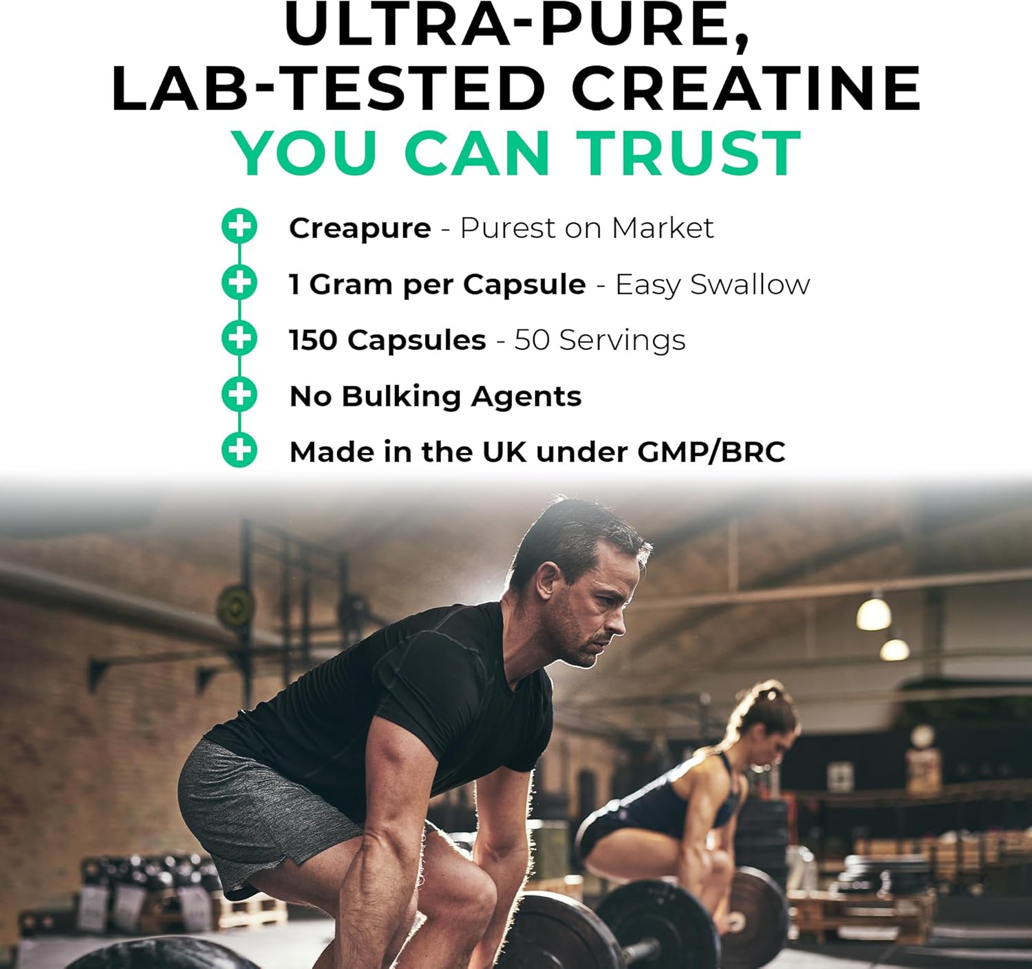 Love Life Supplements Creapure® Creatine Monohydrate, 150 Capsules, 1 Gram per Capsule (not Powder or Tablets), 30-50 Servings, for Muscle Building, Strength & Power Output, 3rd Party Tested - Image 4