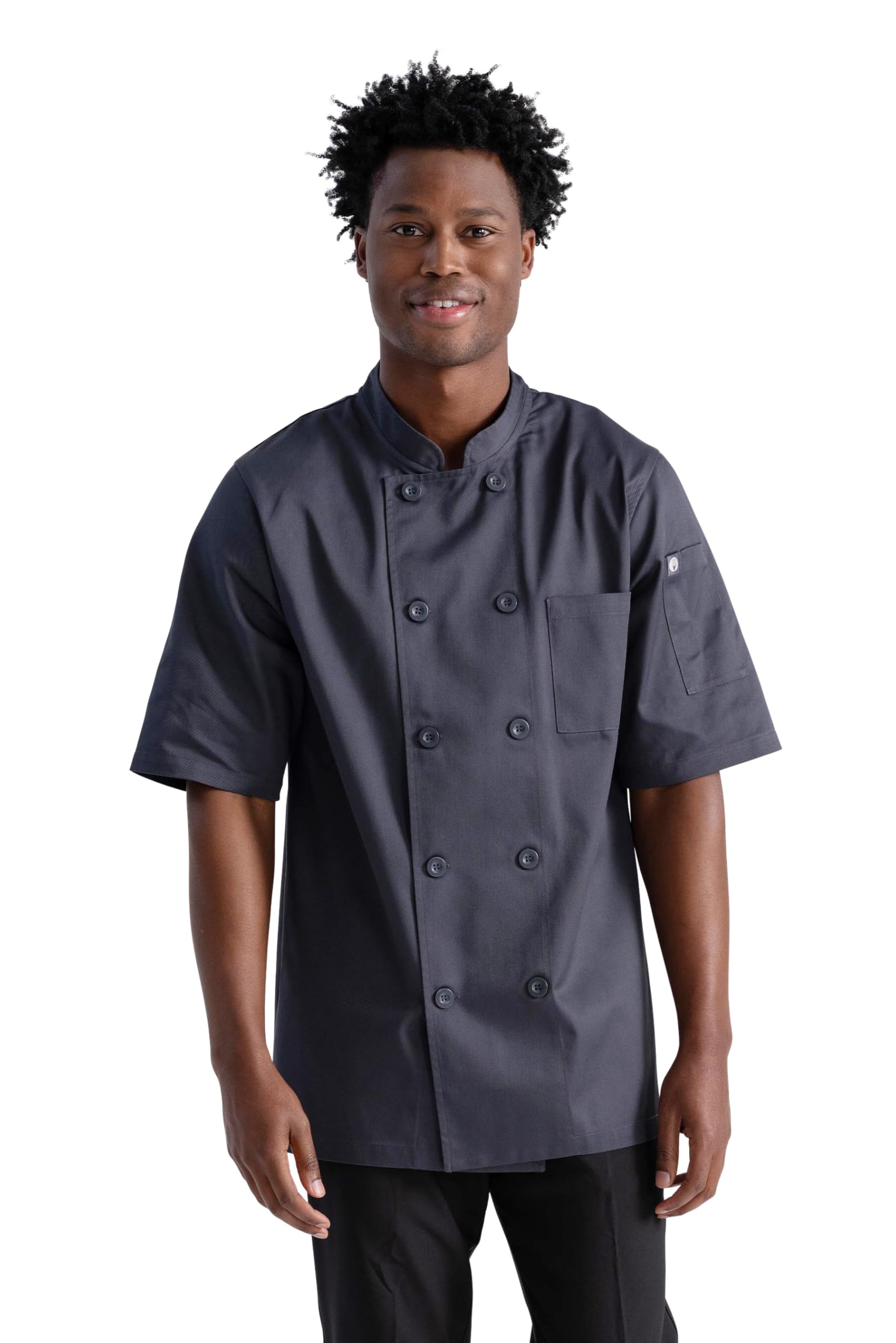 Chef Works Unisex Charcoal Volnay Chef Coat, X-Large