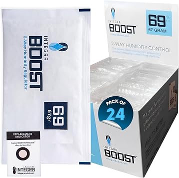 Integra Boost 2-Way Humidity Control Packet, 69 Percent RH, 67 Gram Size Pack of 24 in Retail Display