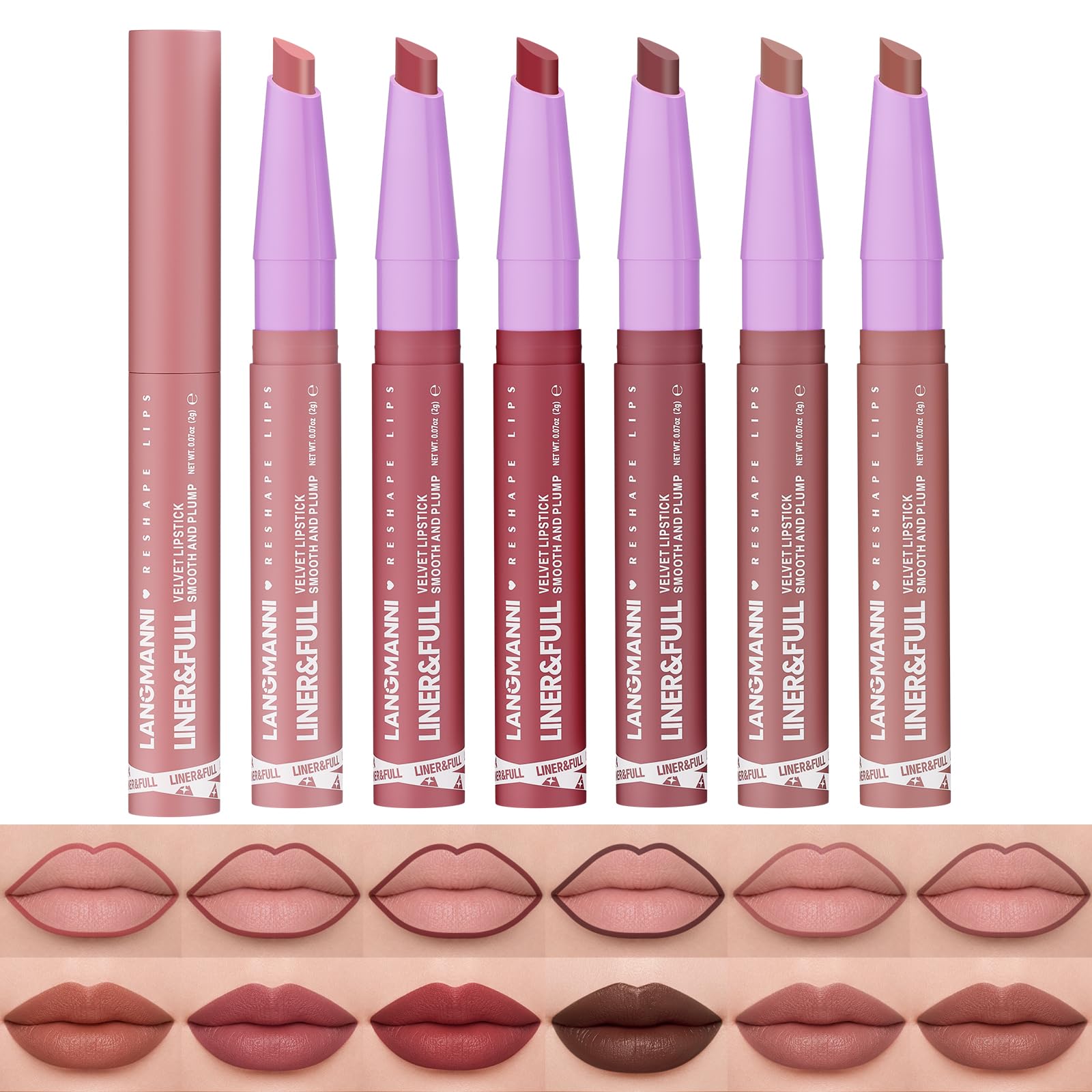 12-Color Velvet Matte Lipstick Set - Long-Lasting Shades -31
