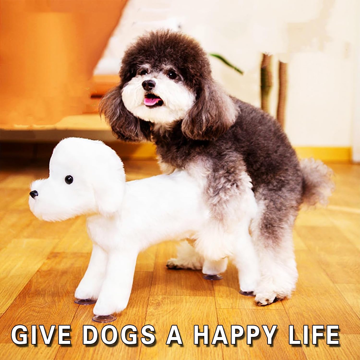 Puppy Sleeping Toys, Comfort Toys for Dogs Indestructible Dog Toys, Girlfriend Sex Vent Fire Pet Estrus Companion, for Small Medium Dogs Pets, Funny Pet Toy,White,18cm