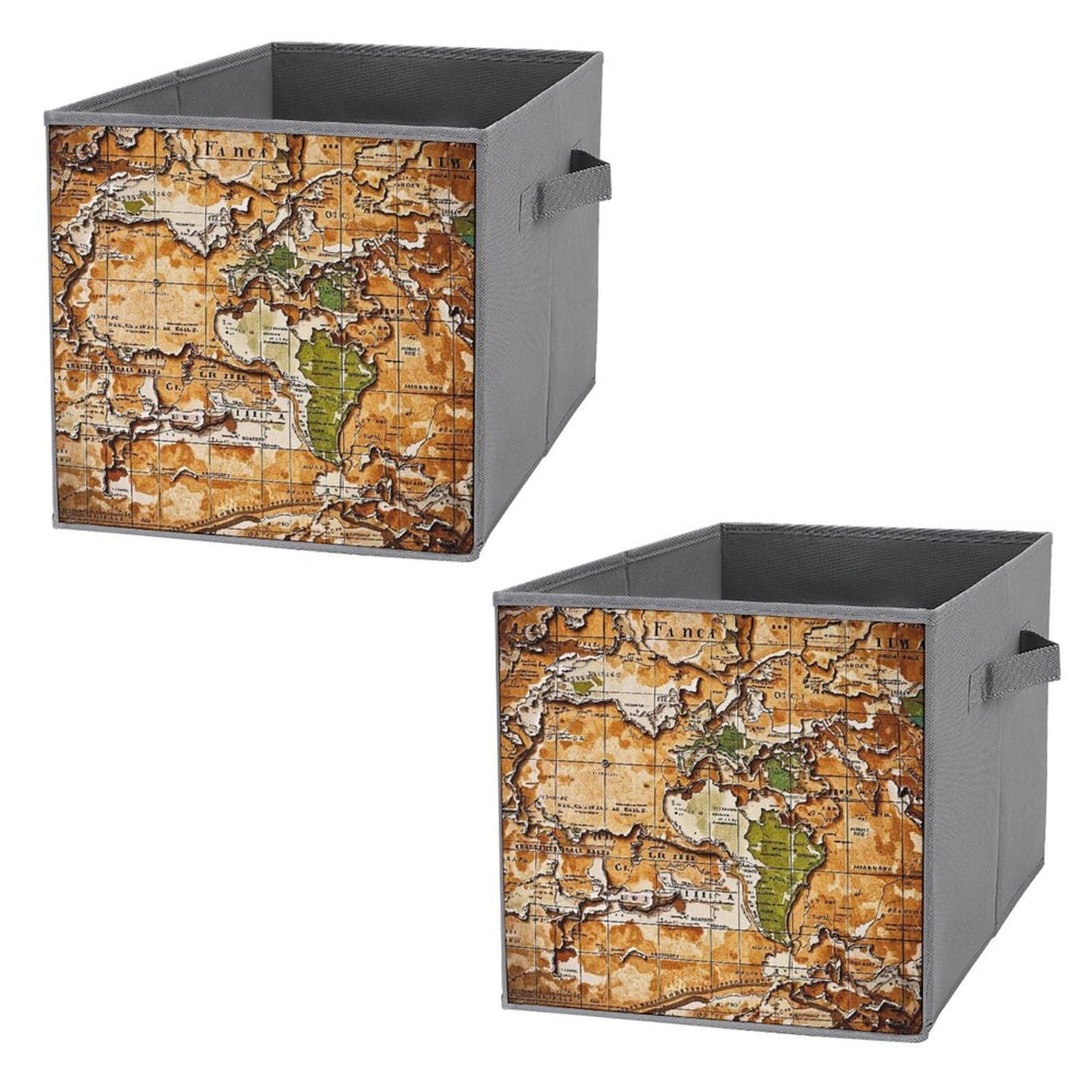 Placard encombré ? Bac de rangement pliable carte du monde