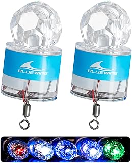 BLUEWING Diamond Fishing Lights 3X-5X Brighter LED Deep Drop Underwater Flashers Water-Activated Lighted Fish Lures for Swordfish, Tilefish, Halibut, Tuna, Grouper