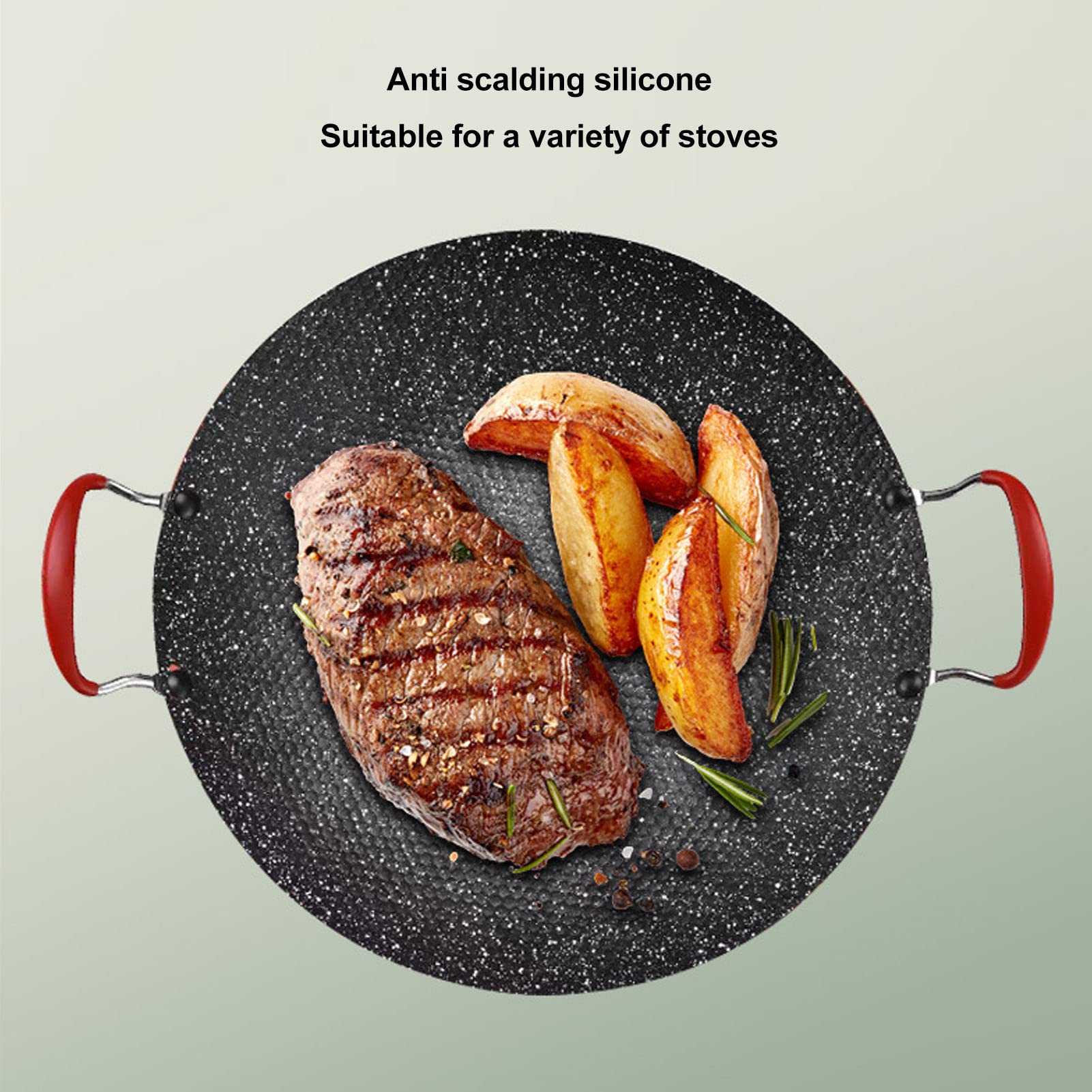 Griglia Barbecue Coreana 30 Cm Antiaderente - In Lega Alluminio, Per Carne E Verdure