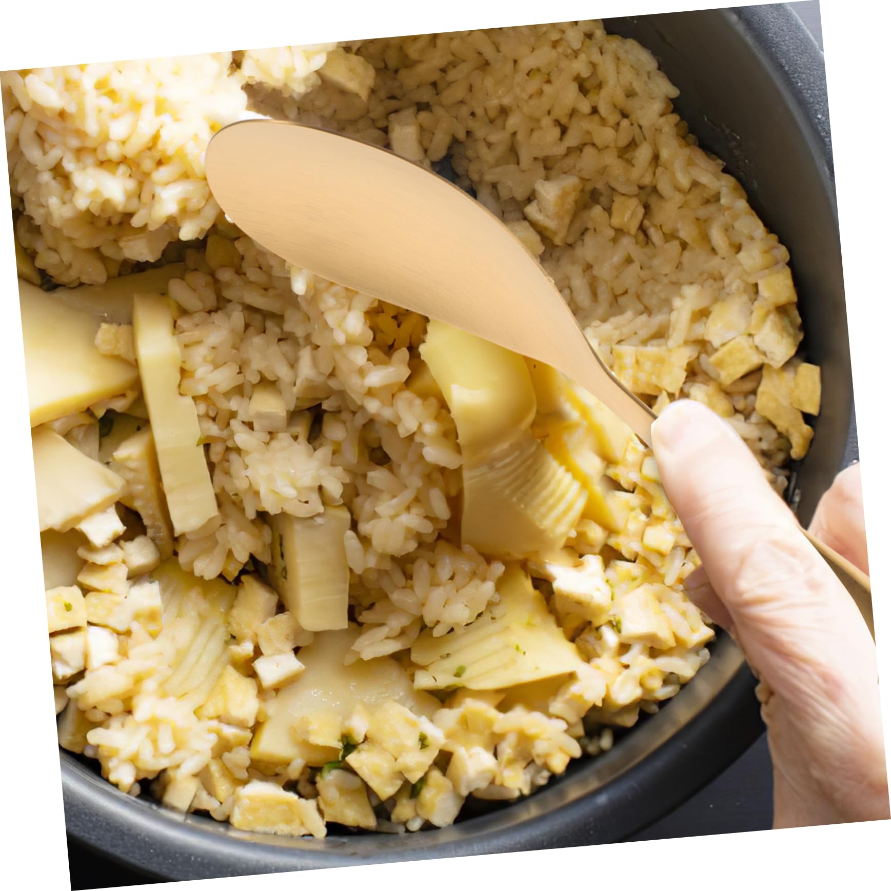 Cabilock Stainless Steel Rice Spoon Compact Rice Paddle Non Stick for Kitchen Accessories Versatile Serving Utensil Vegetables Sushi Finish