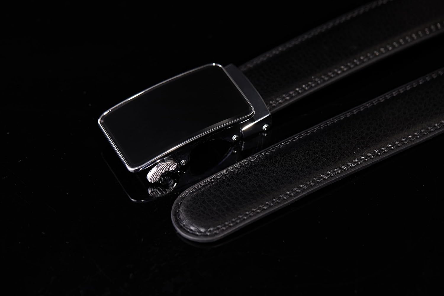 Women's Soft Slim Fashion Ratchet Belt, 1 1/4 inches Flexible Faux Leather for Jeans, Adjustable Size 29in-45in - Image 6