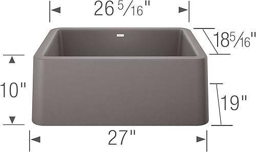 Vista 30 de Blanco Ikon Silgranit - Fregadero de cocina, 27x19x9, negro carbón