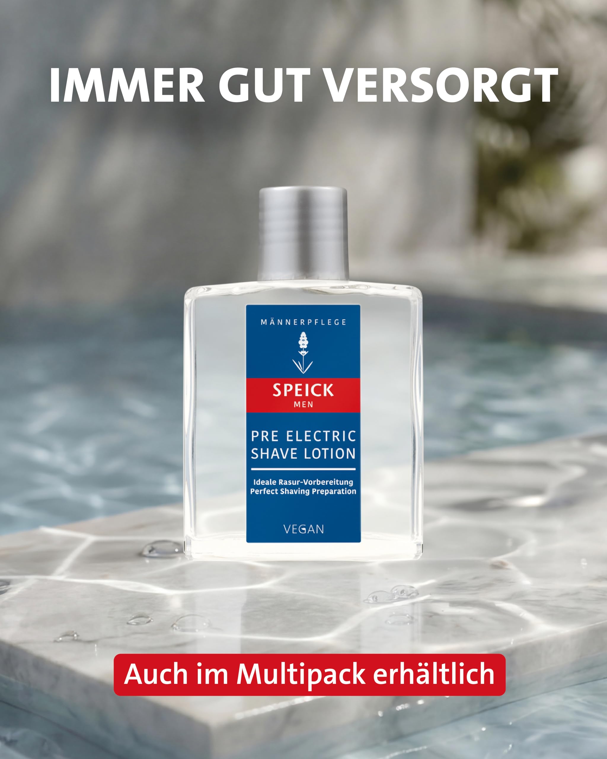 Speick Men Pre Electric Shave Lotion – Hautschonende Vorbereitung für Elektrorasur, 5x100 ml