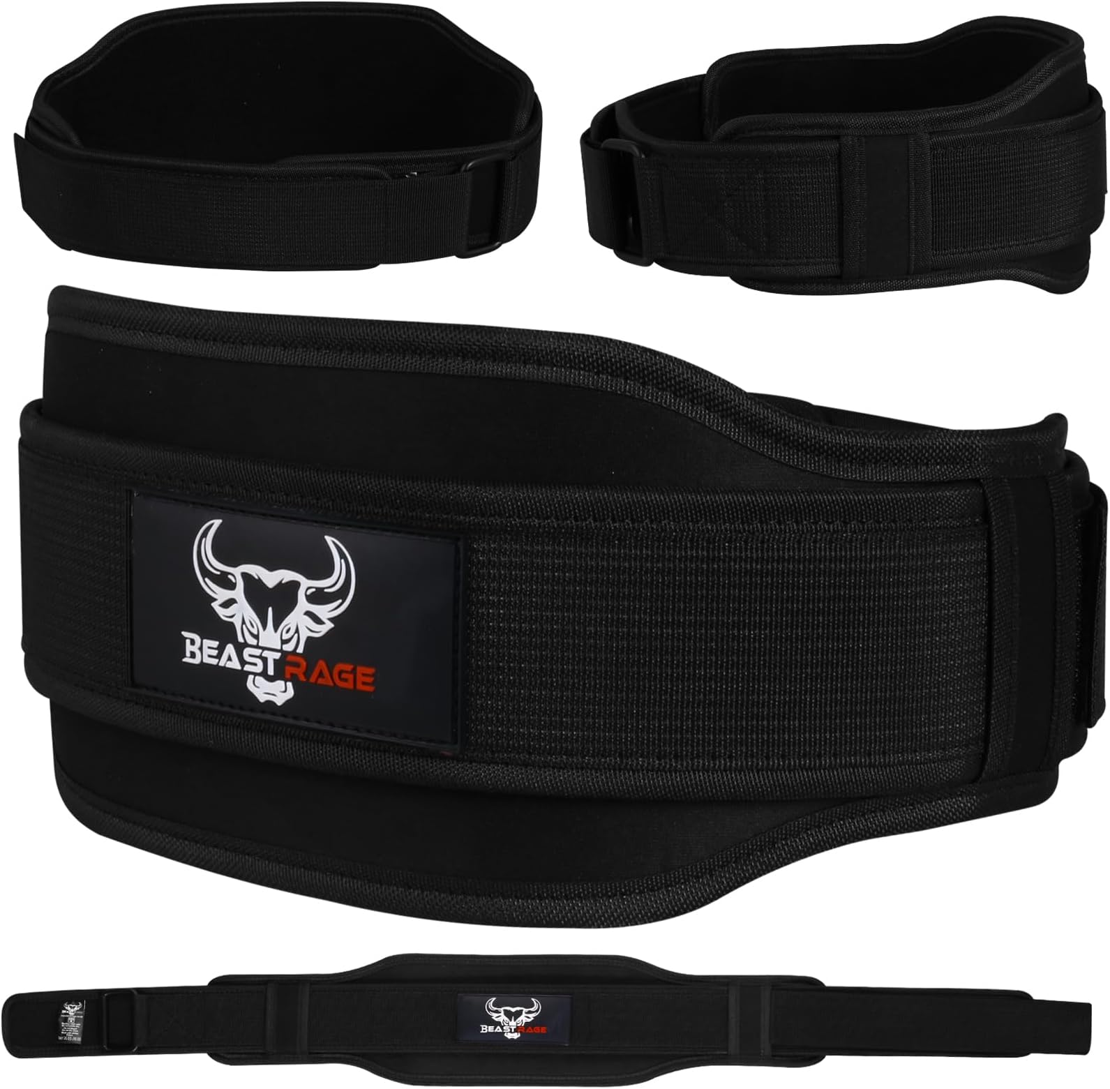 Weight Lifting Belt Double Strength 5.5 Padded Neoprene Back Gym Bodybuilding Deadlifts Lifting Exercise Fitness Workout Belts Men Women Lumbar Training Core Support