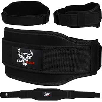 Weight Lifting Belt Dual Power Padded 5.5 Neoprene Back Gym Bodybuilding Deadlift Fitness Lumbar Training for Men and Women