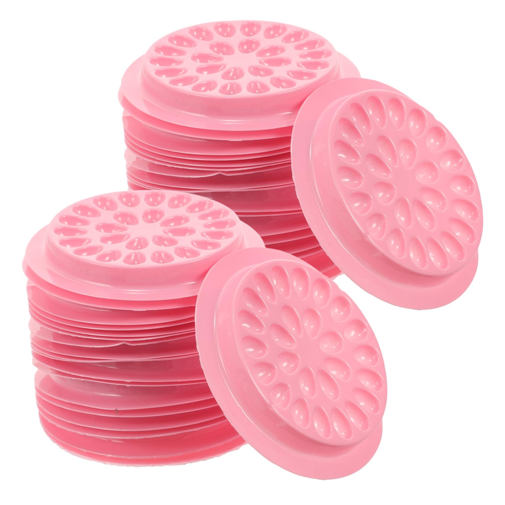 Baluue Lash Glue Pallets 100pcs Lash Extension Glue Holders Grooves for Quick Gluing