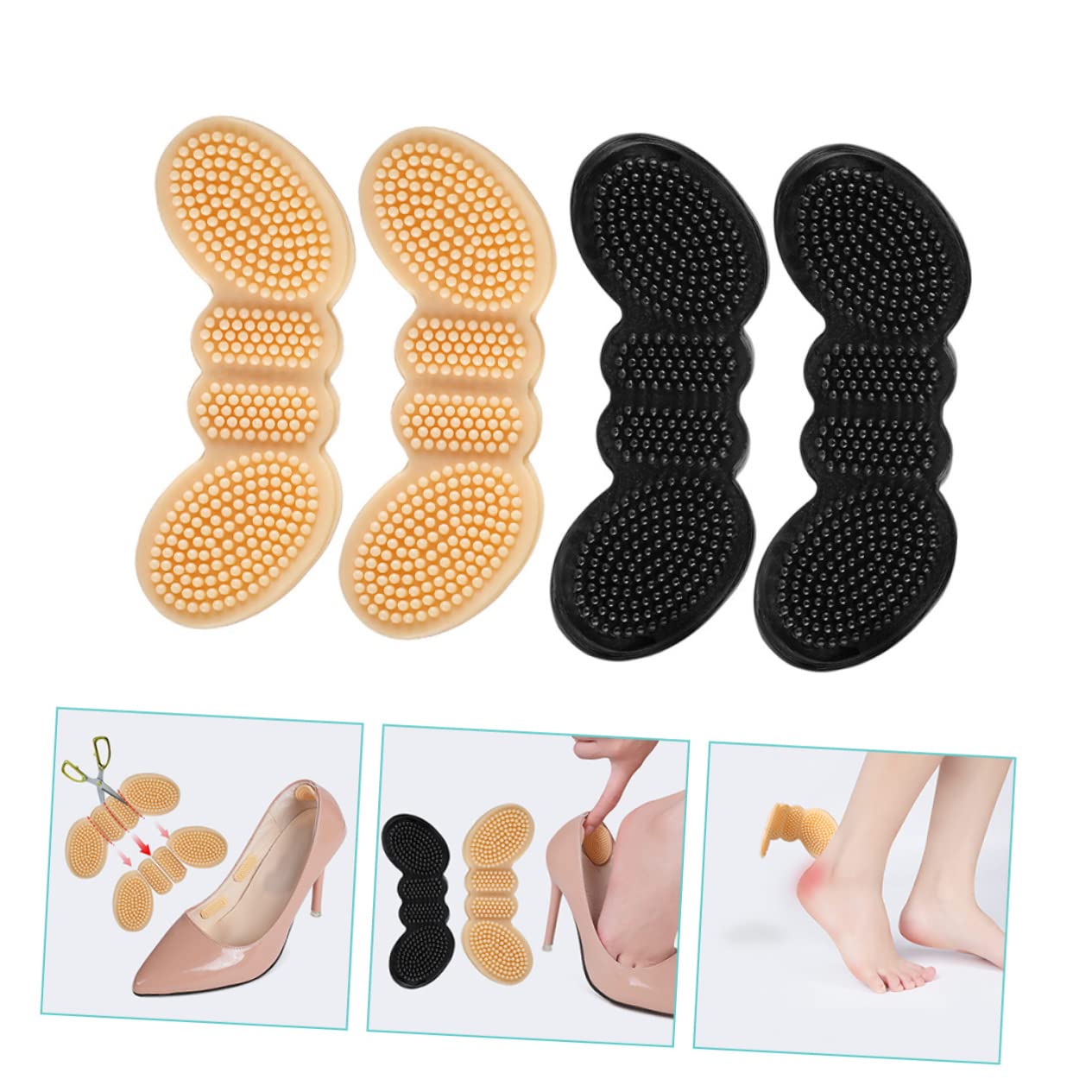 Healvian 16paare Selbstklebende Fersenschutzpolster Aus Silikon Atmungsaktive Fersenkissen Für Damen Und Herren Für High Heels Sport Und Lederschuhe Verhindert Fußschmerzen Und