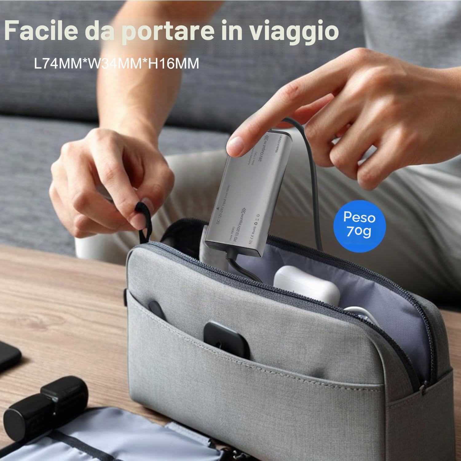 STAIGO Cavo di alimentazione USB-C ResMed S10 PD per convertitore DC Resmed S10/AirSense 10/AirCurve 10