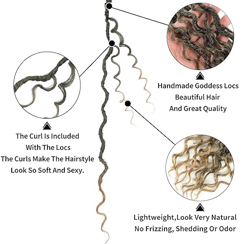 Miniatura 4 de Goddess Locs - Cabello de ganchillo de 12 pulgadas T27