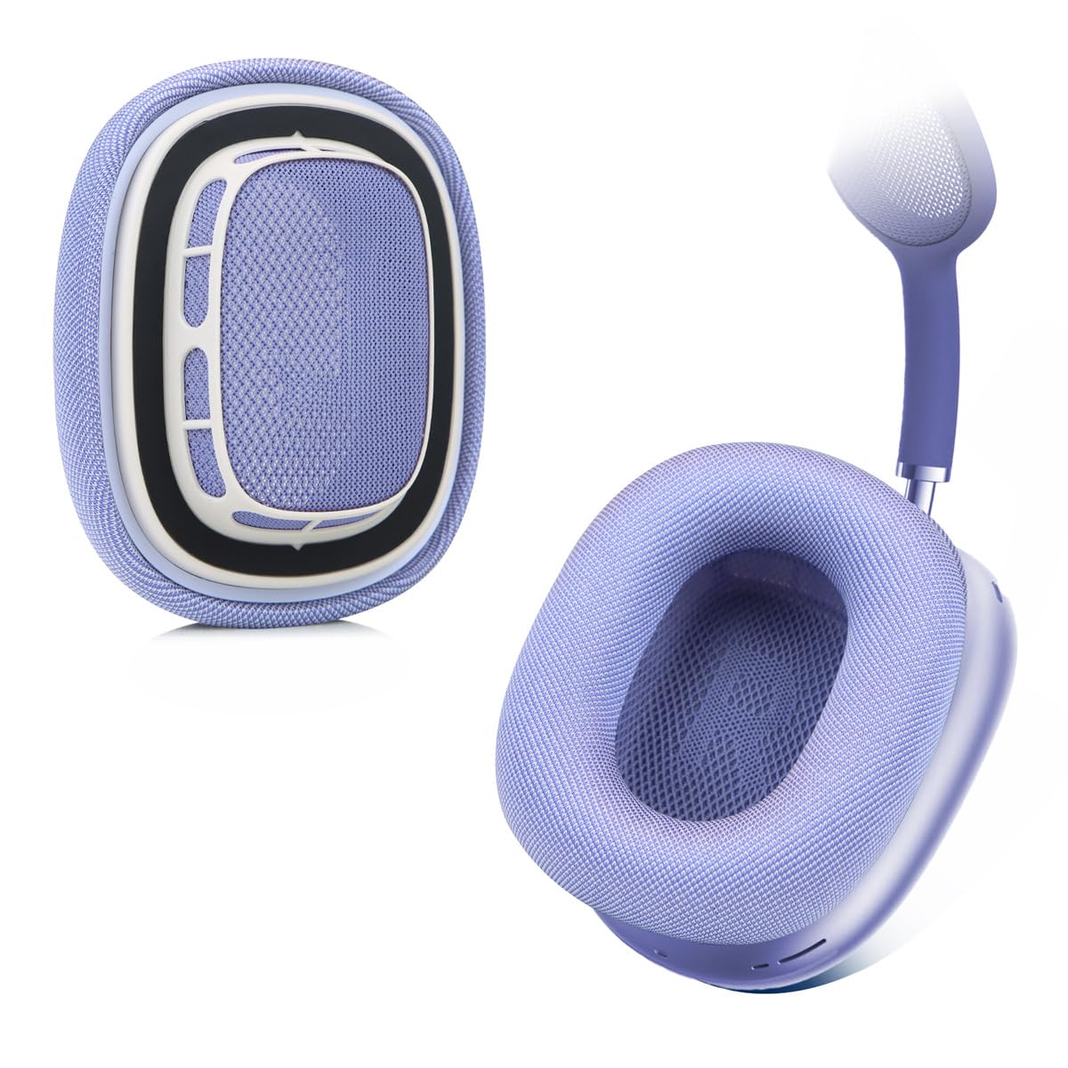 Coussinets De Rechange Pour AirPods Max - Mousse Mémoire De Forme, Maille Respirante - Couleur Orange