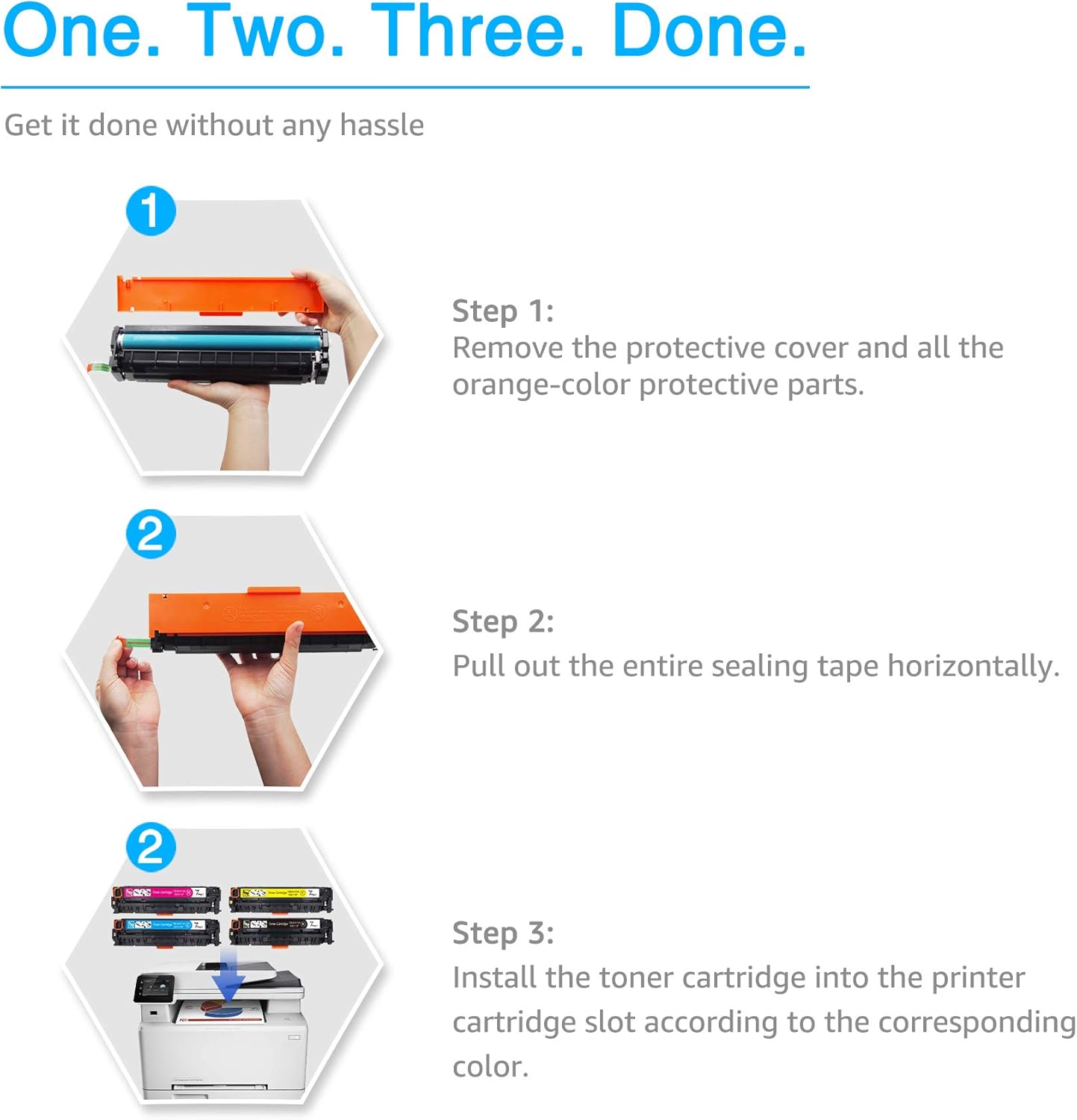 7Magic Compatible Toner Cartridge for 305A CE410X CE410A CE411A CE412A CE413A Use in LaserJet Pro 300 Color MFP M375nw, LaserJet Pro 400 Color M451dn M451nw M451dw MFP M475dw M475dn (KCYM, 4pk)
