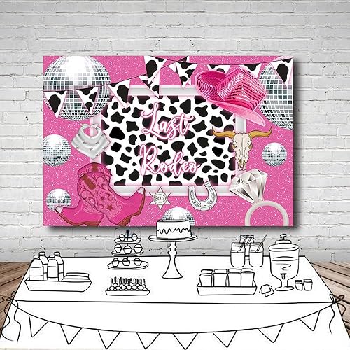 Miniatura 4 de MEHOFOND Telón de fondo de fiesta de despedida de soltera de vaquera disco para despedida de soltera, decoración de despedida de soltera, decoración