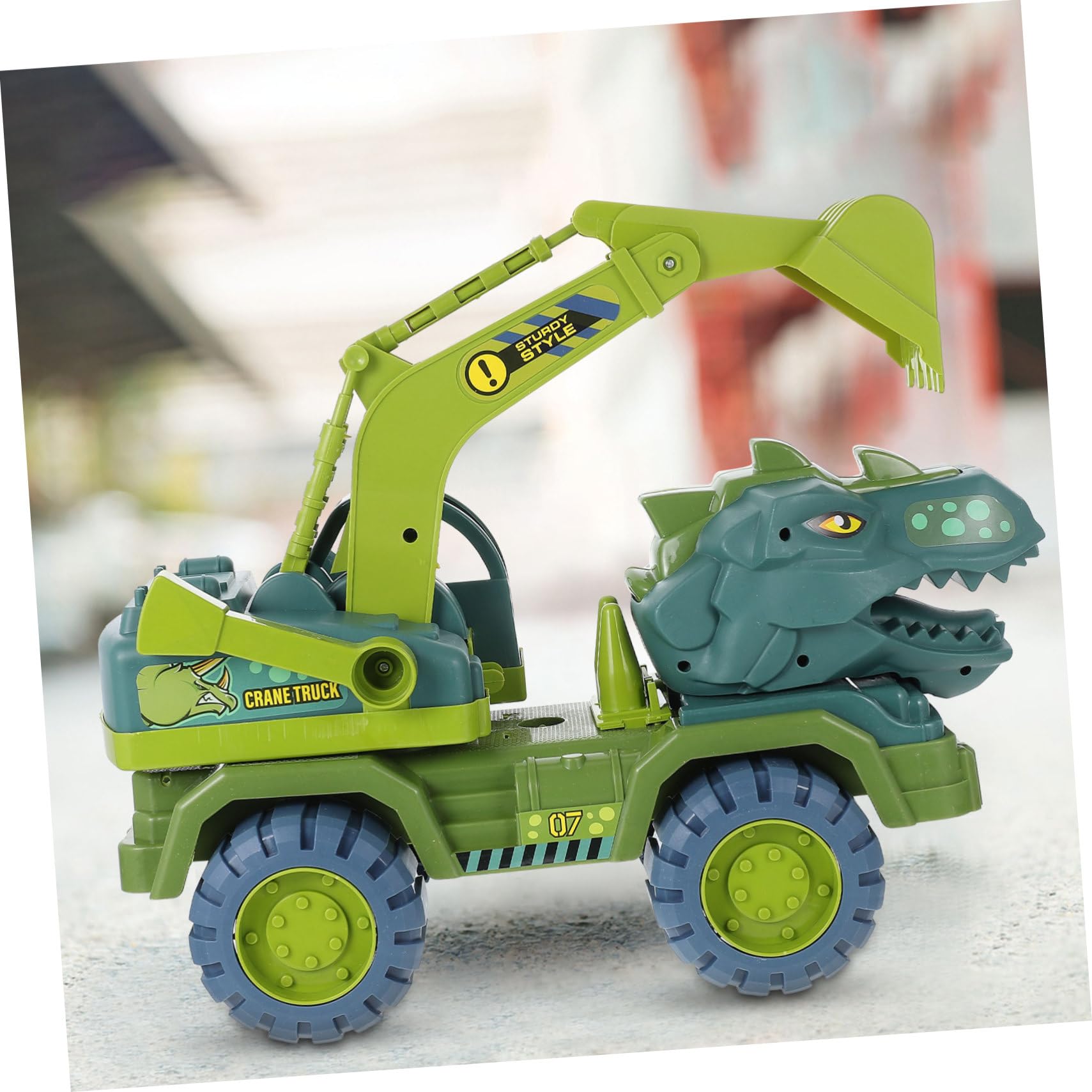 SUPVOX Giocattolo Dinosauro Tirannosauro in Plastica Verde Effetto Inerzia, Facile da Afferrare e Trasportare, Set di Veicoli per Ragazzo Ragazza da Gioco All'aperto