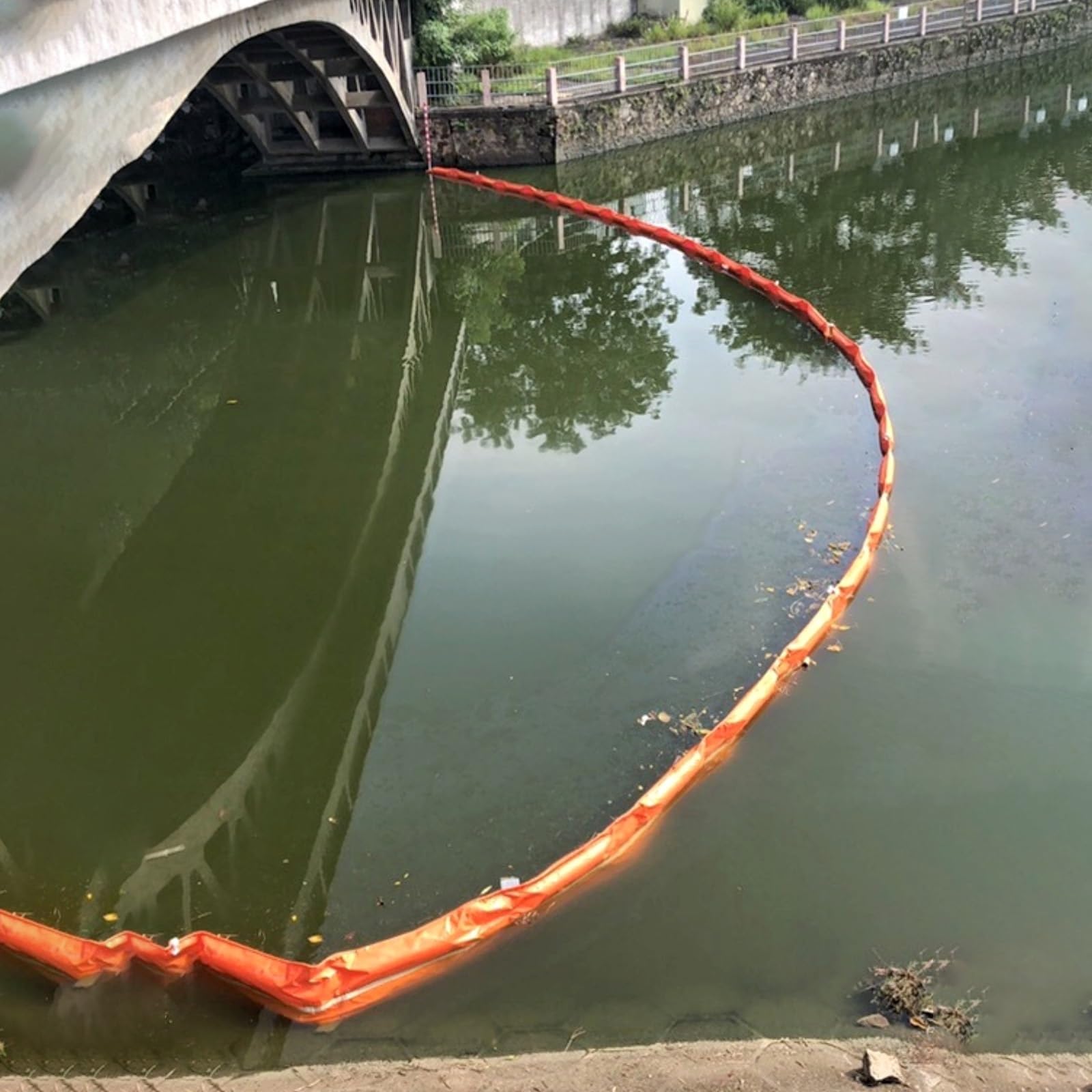 DUANHOZ Interception BarrierSolid Float Type PVC Oil Boom for Waterweed/Debris, Professional PVC Oil Containment for Lakes/Oceans, Industrial Spill Barrier for Pollution Control(
