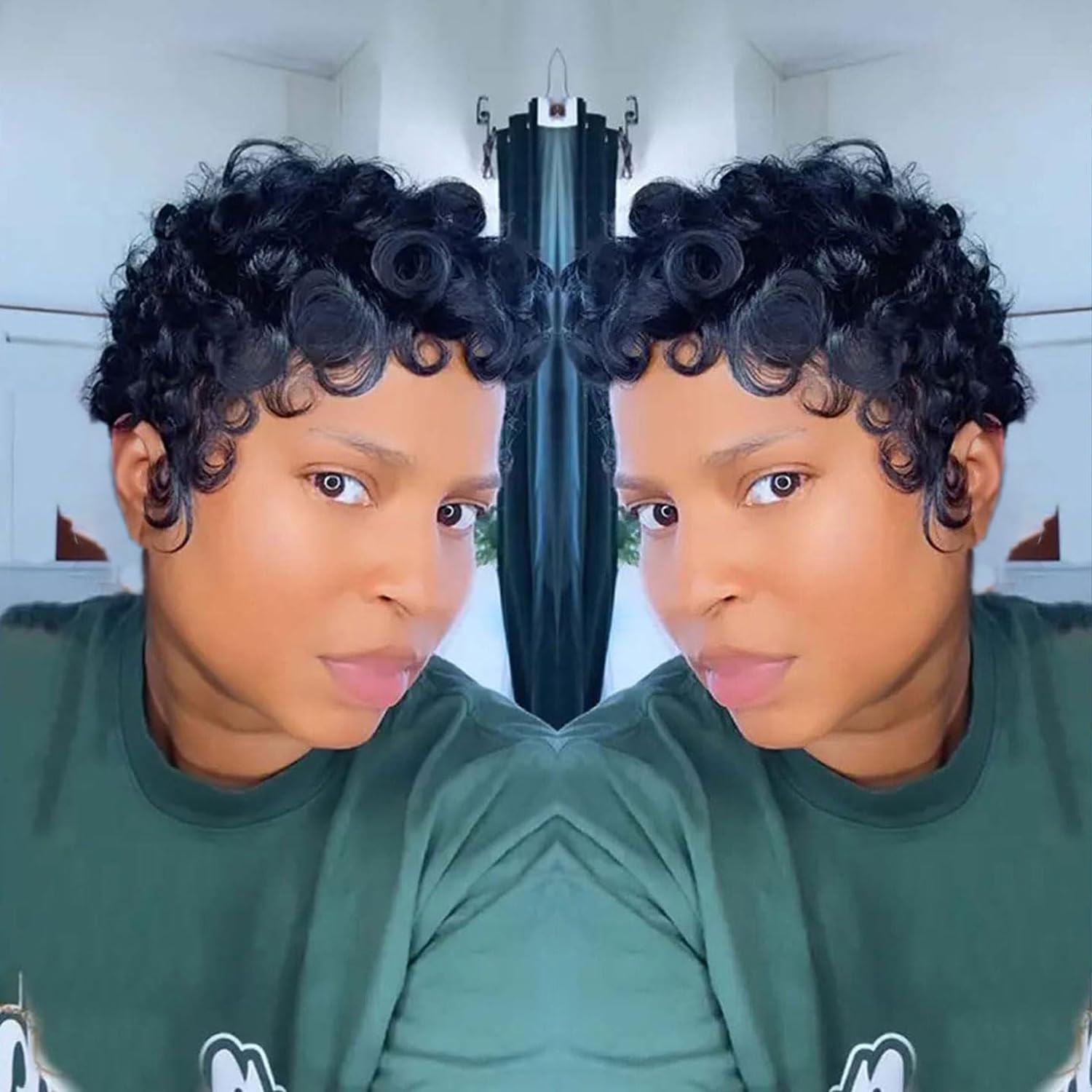 Amazon.com : YJOQOKOA Short Curly Wigs for Black Women Human 
