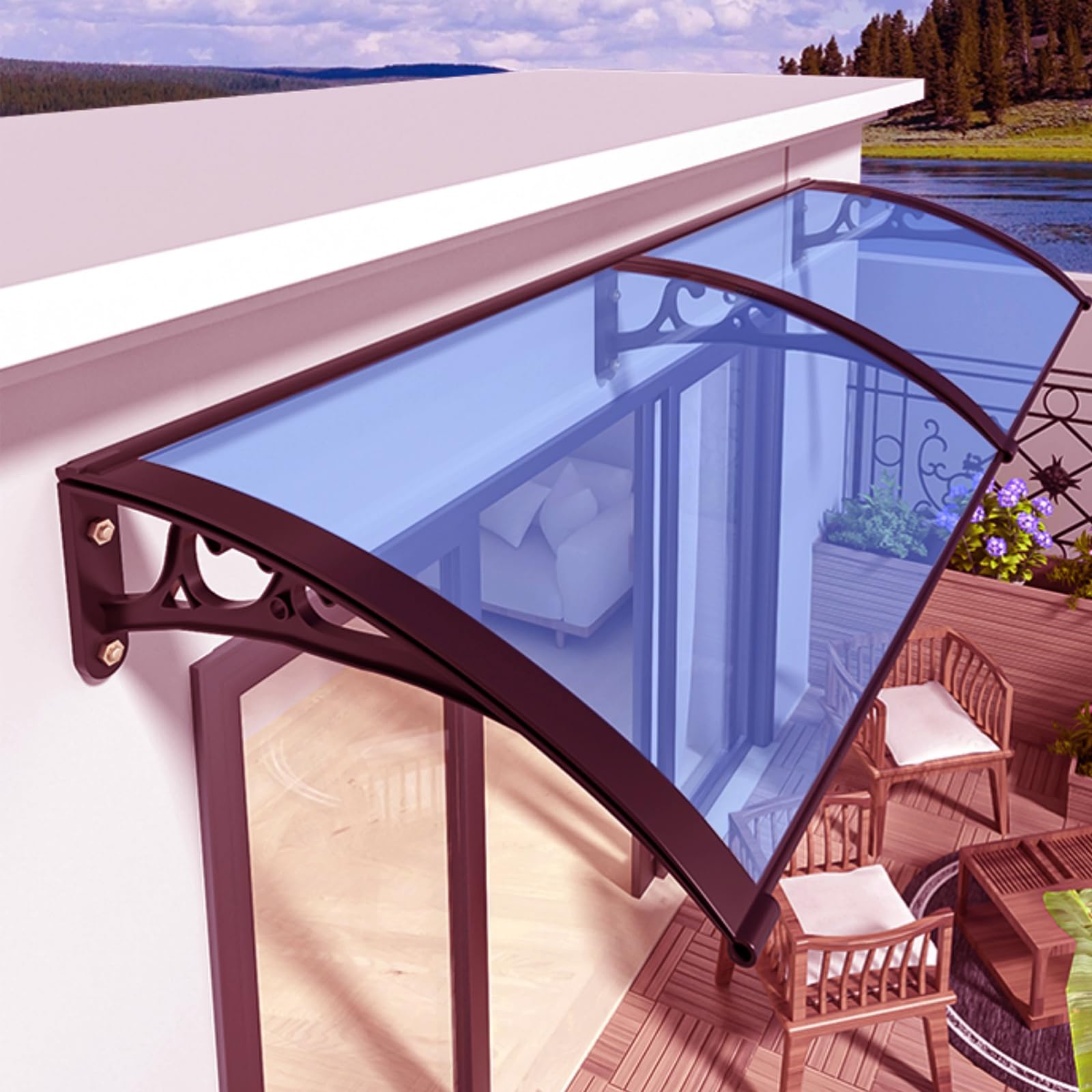 Auvent pour terrasse en aluminium pour stopper les infiltrations d'eau de pluie