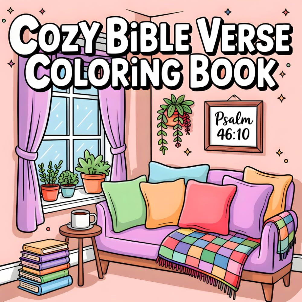 Cozy Bible Verse Coloring Book: Bold and Easy Christian Coloring Book For Kids, Teens and Adults With Bible Phrases for Relaxation