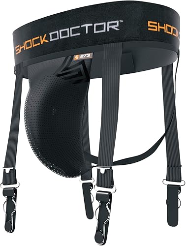 Shock Doctor Correa de soporte de liga de hockey con bolsillo para copa (taza no incluida)