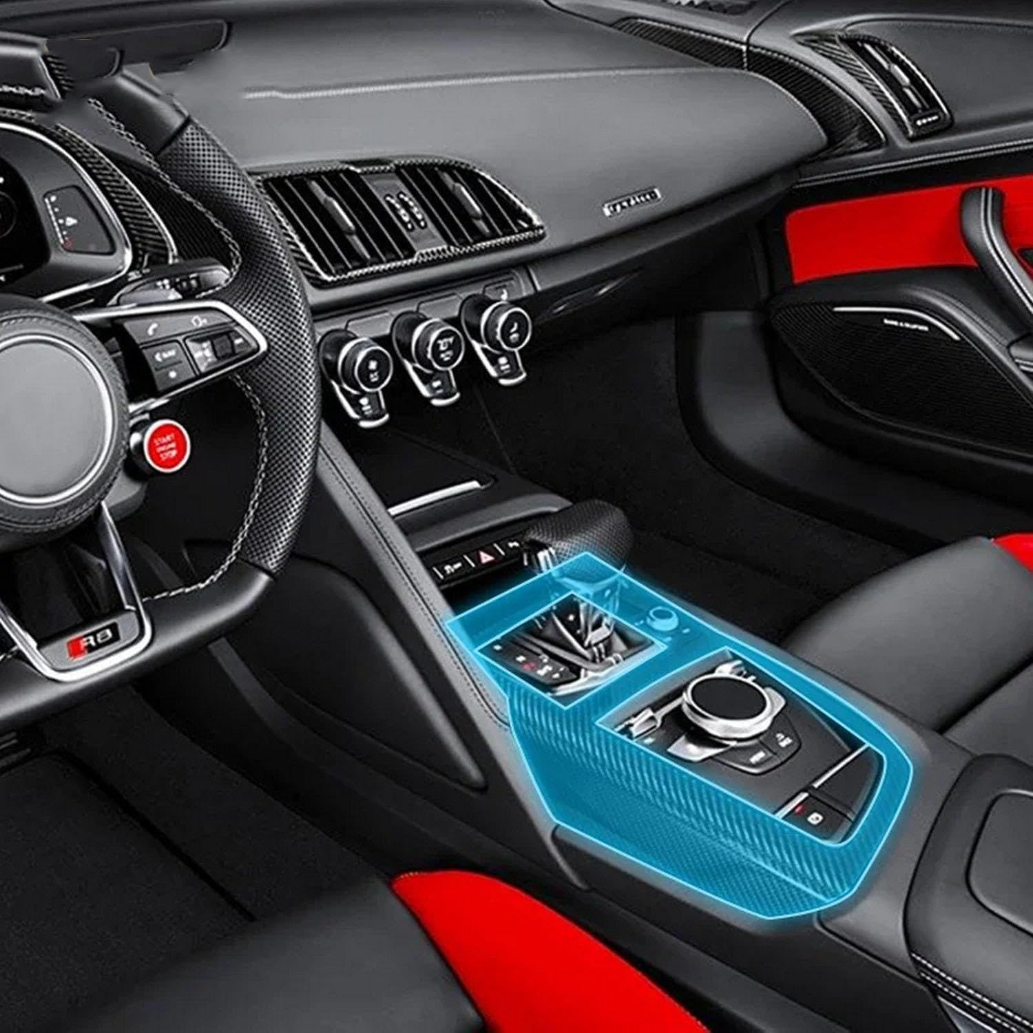 Film protection PPF Audi R8 console centrale TPU transparent durable - 8