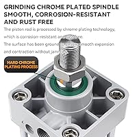 Vista 5 de Diámetro del cilindro neumático de aire de aleación de aluminio: 1 1/4 pulgadas (1.260 in), carrera: 4 pulgadas (3.937 in), vástago de pistón