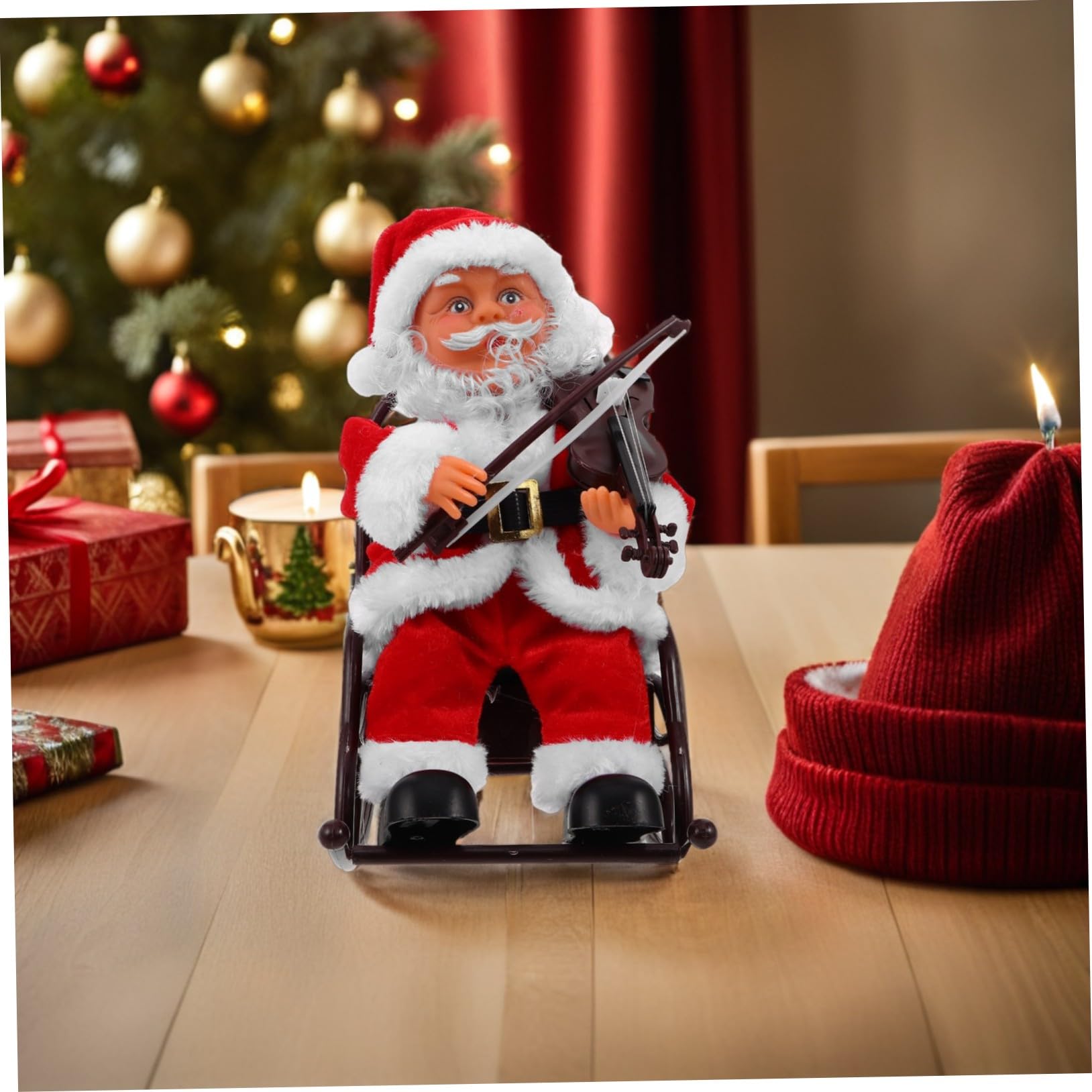 NOLITOY Regalo De Fiesta Pequeño Muñeco De Papá Noel Encantador Juguete De Papá Noel Eléctrico Recuerdos De Fiesta De Navidad