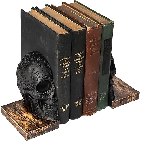 Spooky Skull Book Ends