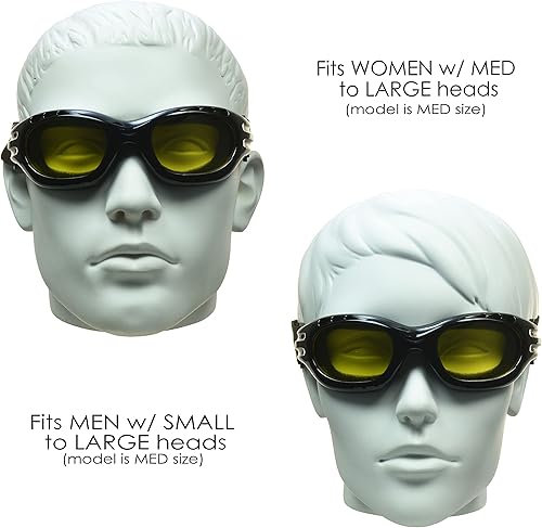 Miniatura 4 de Lentes de motocicleta para hombre y mujer Disponibles en color ahumado, azul espejado, naranja espejado, transparente o amarillo.
