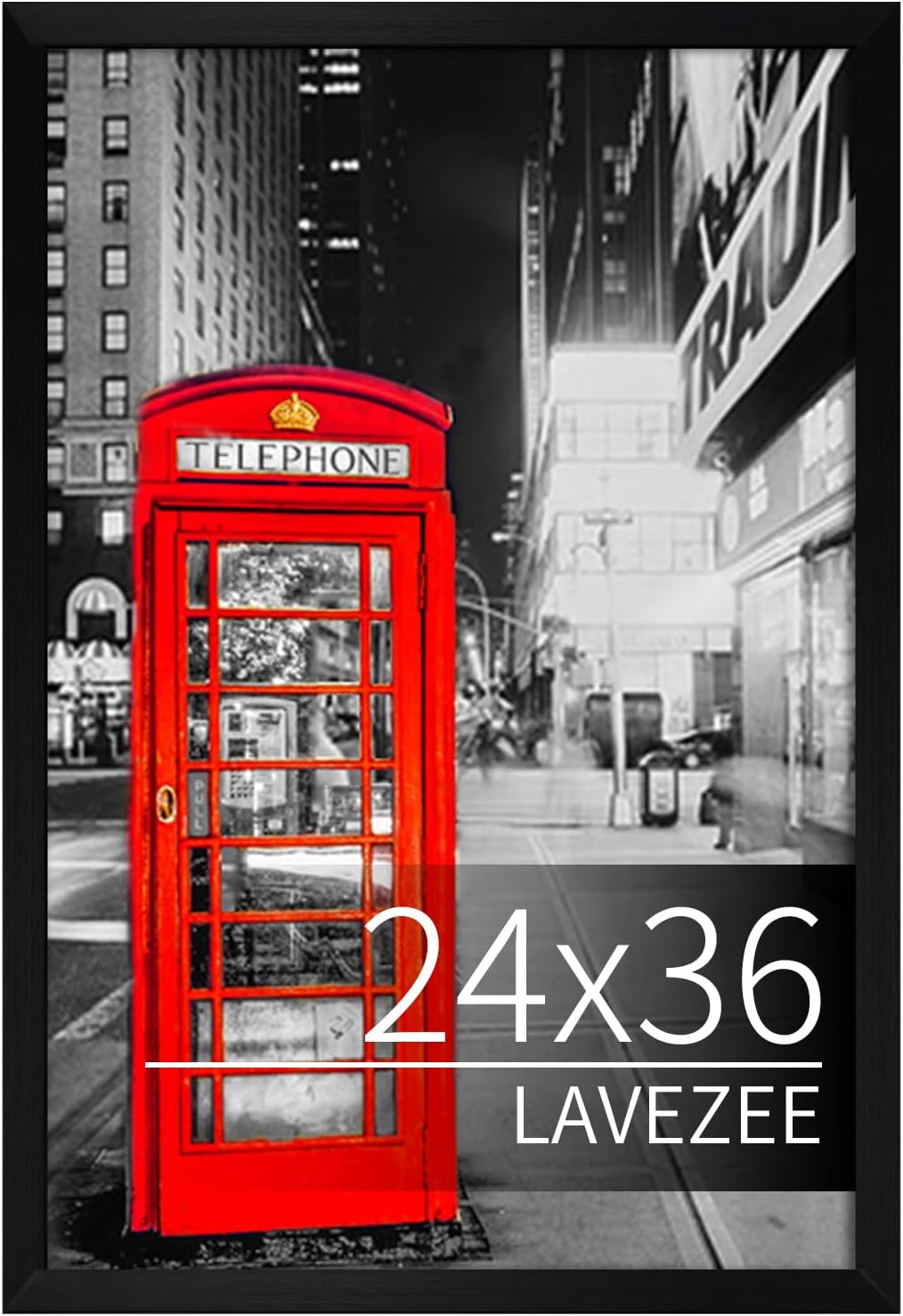 24x36 Poster Frame Black Display 24 x 36 Inch Photo Picture Frame for Wall, Metal 24 by 36 Frame for Wedding Christmas Birthday Thanksgiving Mother's Day