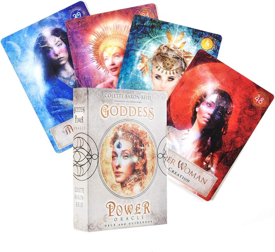 Goddess Power 52 Oracle Deck And Deck And Guidebook by Colette Baron-Reid Magic Cards Tarot Oracle Cards Family Party Fun Cards Games