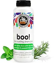 So Cozy Boo! Shampoo para crianças assustador de piolhos para crianças com óleos de melaleuca, alecrim e hortelã-pimenta, sem parabenos, sulfatos, cores ou corantes sintéticos, natural,