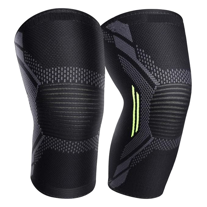 serveuttam® Knee Support for Men (1Pair) –Ortho Knee Cap Women | Knee Sleeves for Running Jogging Gym Squats | 4 Way Compression Knee Sleeves | Sleeves for Sports Arthritis Pain
