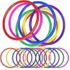 Pack of 24 Plastic Toss Rings Coloured Throwing Rings Children Ring Toss Game for Ring Toss Game Ring Toss Game Indoors Outdoor Children Target Practice Games Party Favour Games Carnival Garden