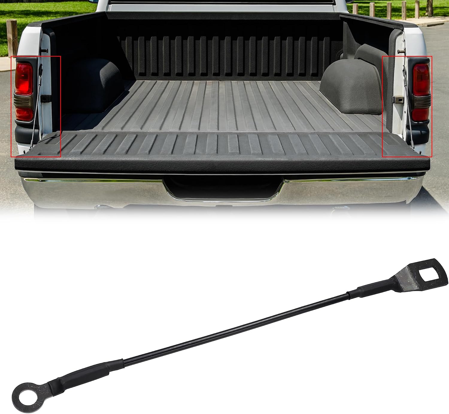 X AUTOHAUX 4pcs Rear Tailgate Cables Lift Gate Support Straps Pickup 65770-04030 for Toyota Tacoma 1995-2003