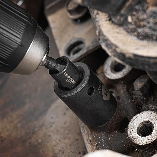 Vista 13 de THINKWORK Juego de adaptadores de enchufe de impacto, juego de adaptadores de enchufe de taladro de 1/4 pulgadas 3/8 pulgadas 1/2 pulgadas