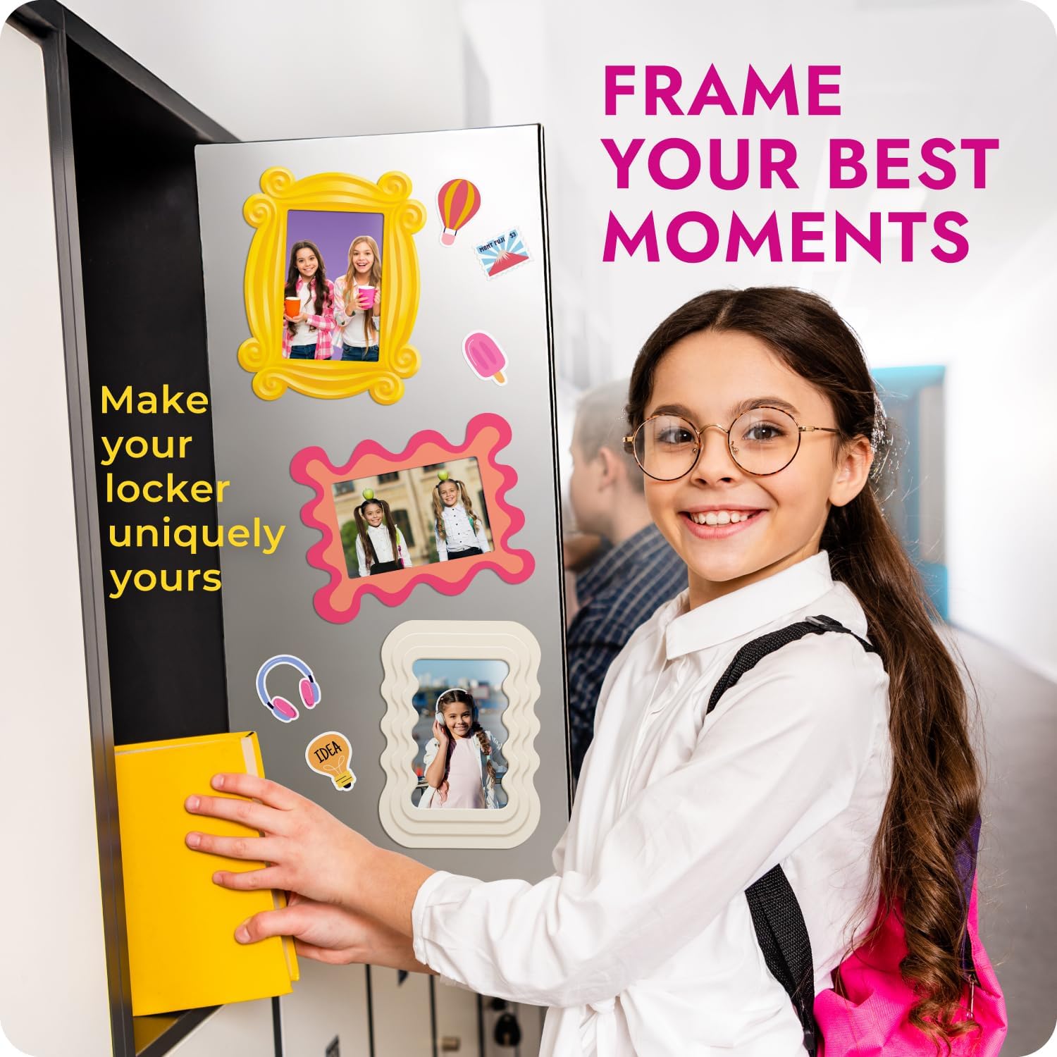 Magnetic Picture Frames for Fridge, 3 Pack 4x6 - Fun Photo Frame Magnets