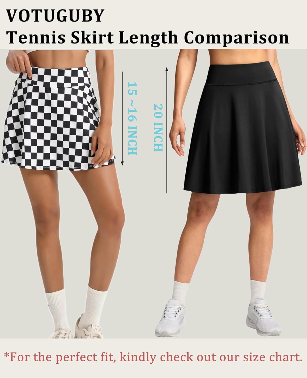 Women's Tennis Skirt Pleated Athletic Skirt with Shorts Pocket High Waisted Golf Skort for Workout Pickleball - Image 5