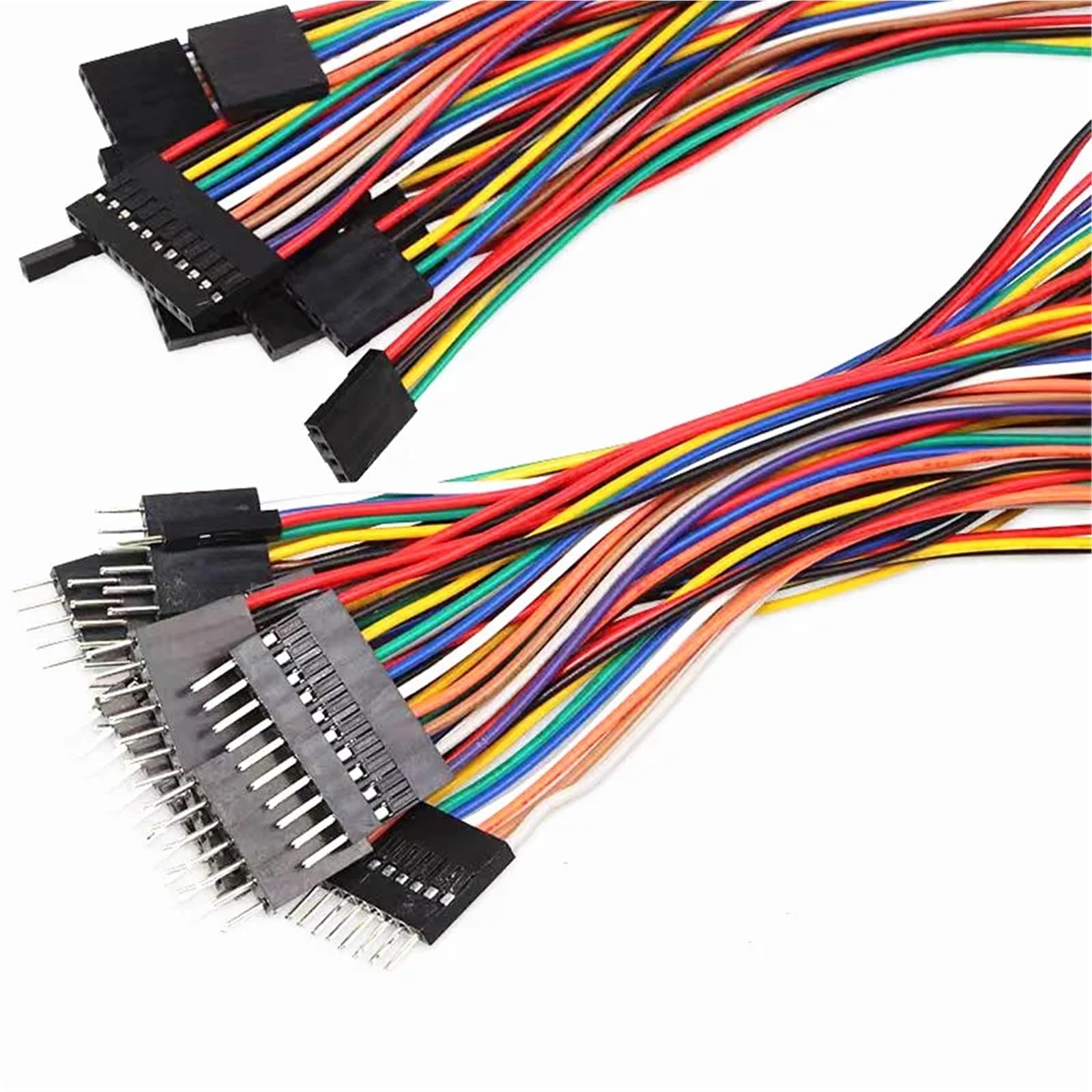 Cavo breadboard passo 2,54 mm da 10 pezzi for pin linea maschio femmina filo jumper fai da te elettronico(Fe to Fe,LENGTH 5CM_1PIN 10PCS)
