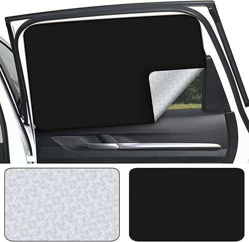 Miniatura 5 de ZATOOTO 2 fundas para ventana trasera Parasoles para ventana lateral del automóvil Protección magnética reflejada de la luz solar para el bebé